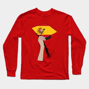 Holding the Square Academic Cap Spain Long Sleeve T-Shirt